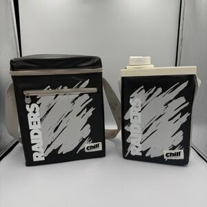 Vintage 1991 Oakland Raiders NFL Chill Soft Cooler Bag SGI Thermos Rare